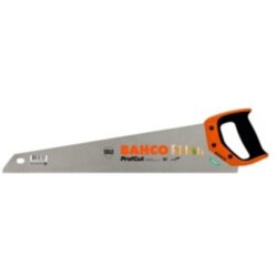 Scie à main universelle 550 mm réaffûtable avec poignée ergonomique noire et orange