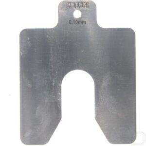 Cale de réglage inox AISI 304 M20 75x75x0,1 mm avec encoche centrale