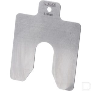 Cale inox AISI 304 M20 75x75x1 mm avec découpe centrale et trou de fixation