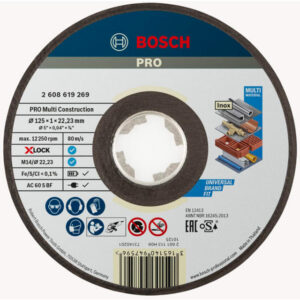 Bosch Professional - Disque à tronçonner plat X-LOCK Multi Construction 125x22