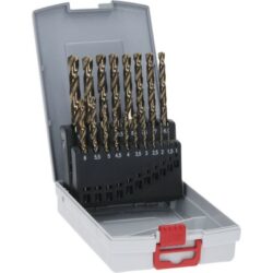 Coffret forets métal HSS-Co DIN 338, finition Bronze