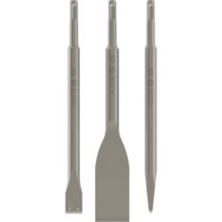 Bosch Professional - Jeu de 3 burins SDS-Plus (pointu 250mm / plat 250x20mm / bêche 250x40mm) - 2607019159