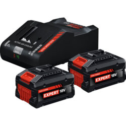 Kit batteries 18V et chargeur rapide, configuration visible