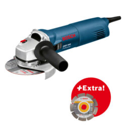 Détails visibles de Meuleuse angulaire GWS 1400 125 mm avec disque diamanté pour Meuleuses