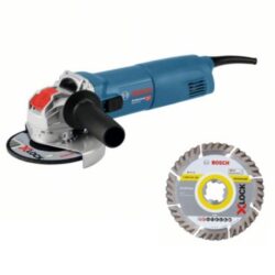 Détails visibles de Meuleuse angulaire GWX 14-125 avec disque diamant X-LOCK pour Disque diamanté