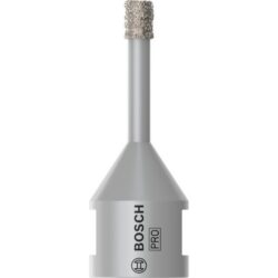 Scie-trépan diamant à sec céramique 6 x 30 mm, configuration visible