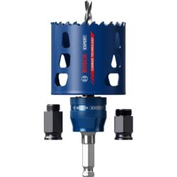 Kit scie cloche 68 mm avec foret central et adaptateurs pour perçage matériaux résistants