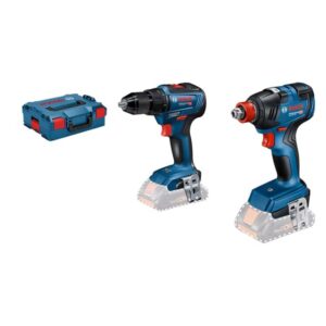 Perceuse visseuse et boulonneuse 18V avec coffret L-Boxx bleu et rouge