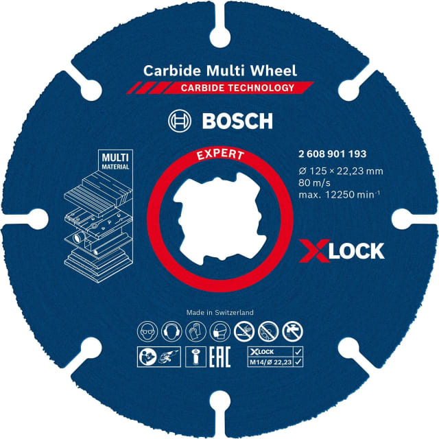 Bosch Professional - XLK Carbide Multi Wheel 125mm - 2608901193 Bosch Professional - XLK Carbide Multi Wheel 125mm - 2608901193