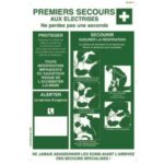CATU - Affiche PVC Soins aux électrisés Français dim. 300 x 500mm - AP201F