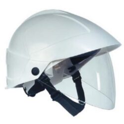 Détails visibles de Casque de protection blanc avec visière intégrée pour Casques