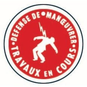 CATU - Macaron plastique Travaux en cours Ø 100mm - AP4651