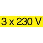 CATU - Rectangle autocollant 3 x 230V - AT3X230V
