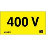 CATU - Rectangle autocollant 400V - longueur 100mm - AT531