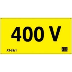 CATU - Rectangle autocollant 400V - longueur 50mm - AT5305