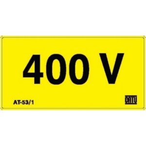 CATU - Rectangle autocollant 400V - longueur 50mm - AT5305