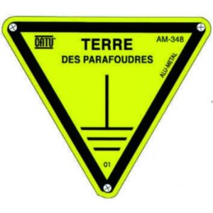 CATU - Triangle aluminium Terre des parafoudres dim. côté 100mm - AM348