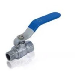 Détails visibles de Robinet à boisseau sphérique 4/4 MF levier acier bleu pour Raccords de chauffage