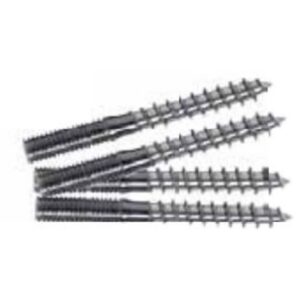 Lot de vis à bois filetées M8 x 50 mm en acier zingué