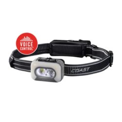 Lampe frontale rechargeable avec sangle ajustable et commande vocale, LED frontale compacte