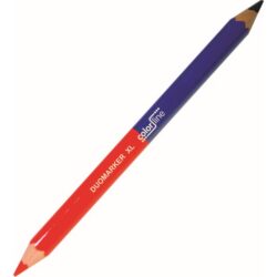 Crayon bicolore rouge bleu XL 12 mm JD, configuration visible