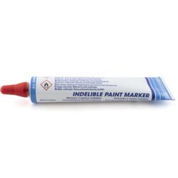 Détails visibles de Marqueur peinture indélébile rouge en tube CL 30020 pour Crayons de chantier et craie