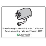Comelit - Autocollant surveillance par caméra 15x10cm - 43503