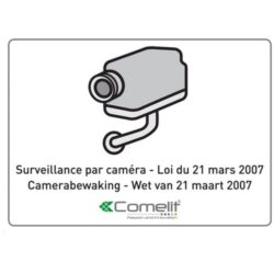 Comelit - Autocollant surveillance par caméra 15x10cm - 43503
