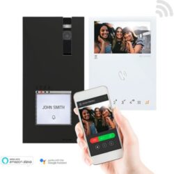 Détails visibles de Kit visiophone 2 fils WiFi mains libres noir pour Kits vidéophone