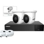 Comelit - NIPNVR004N06PASL + WDSK324A + 2xIPTCAMN04FB + 43503 +2xJBA-TBBA + 3x SCHEQUE - IPTKIT4N04PBBE