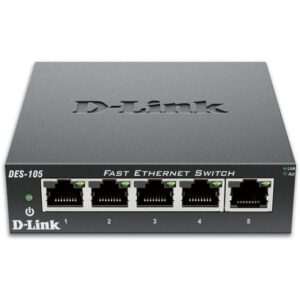 D-LINK - 5-PORT 10/100 DESKTOP UNMANAGED SWITCH - DES-105/E