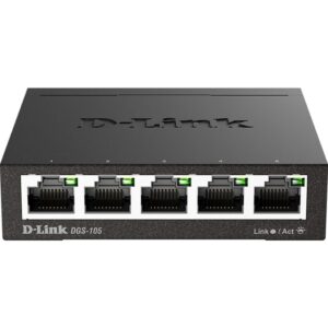 D-LINK - 5-PORT 10/100/1000 DESKTOP UNMANAGED SWITCH - DGS-105/E