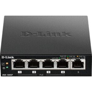 D-LINK - 5-poorts Desktop Gigabit PoE+ Switch - DGS-1005P/E