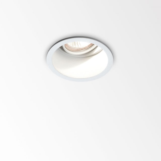 DELTA LIGHT DIRO Spot encastré blanc Spot encastré orientable blanc avec finition ronde et source GU10 visible