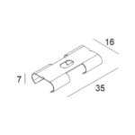 DELTA LIGHT - FTL35 - FIXATION SET / CORNER 180° ID17559 - 391 06 11