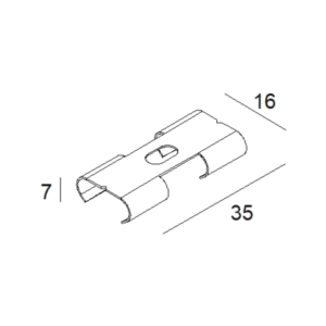 DELTA LIGHT - FTL35 - FIXATION SET / CORNER 180° ID17559 - 391 06 11