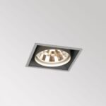 DELTA LIGHT - Grand Carree 111 downlight enc 100W QR-LP111 G53 12V 0-50°/360° IP20 blanc - 202 24 11 W