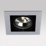 DELTA LIGHT - Grid in 1 QR downlight enc 100W QR-LP111 G53 12V 0-30° IP20 alugris noir - 202 62 00 01 A-B