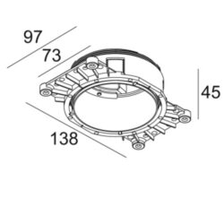 DELTA LIGHT - Mounting kit MidiSpy trimless O.F.A. - 15212 2030