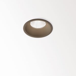 Spot encastrable plafond LED bronze rond avec diffuseur central