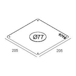 DELTA LIGHT - Plasterkit 101 205x205 trou ø77 - 202 11 19