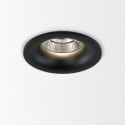 Spot encastrable plafond noir IP65 3000K, configuration visible