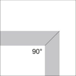 Angle 90 degrés pour ruban LED profilé gris en jonction dangle