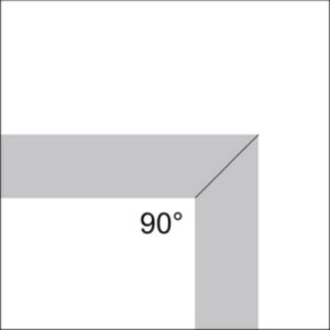 Angle 90 degrés pour ruban LED profilé gris en jonction dangle