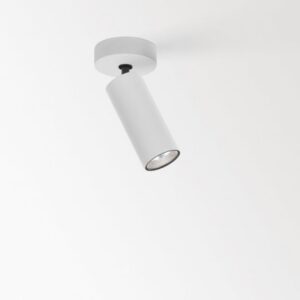 Spot plafond LED blanc orientable 3000K cylindrique en saillie