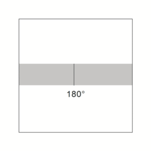 Raccord d’angle 180° pour profilé aluminium gris avec jonction centrale