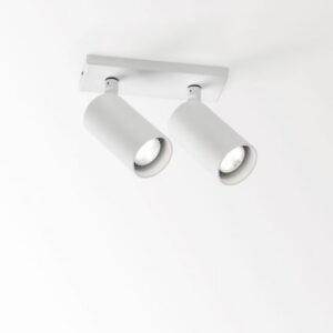 Spot plafond apparent double blanc GU10 orientable