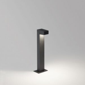 Borne extérieure anthracite rectangulaire avec éclairage LED vers le bas