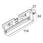 DELTA LIGHT - Track 3F DIM corner 180° rail IP20 noir - 200 12 21 B