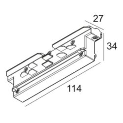 DELTA LIGHT - Track 3F DIM corner 180° rail IP20 noir - 200 12 21 B